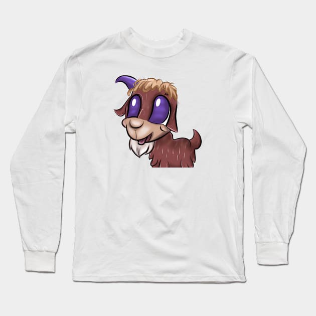 Cute Goat Drawing Long Sleeve T-Shirt by Play Zoo